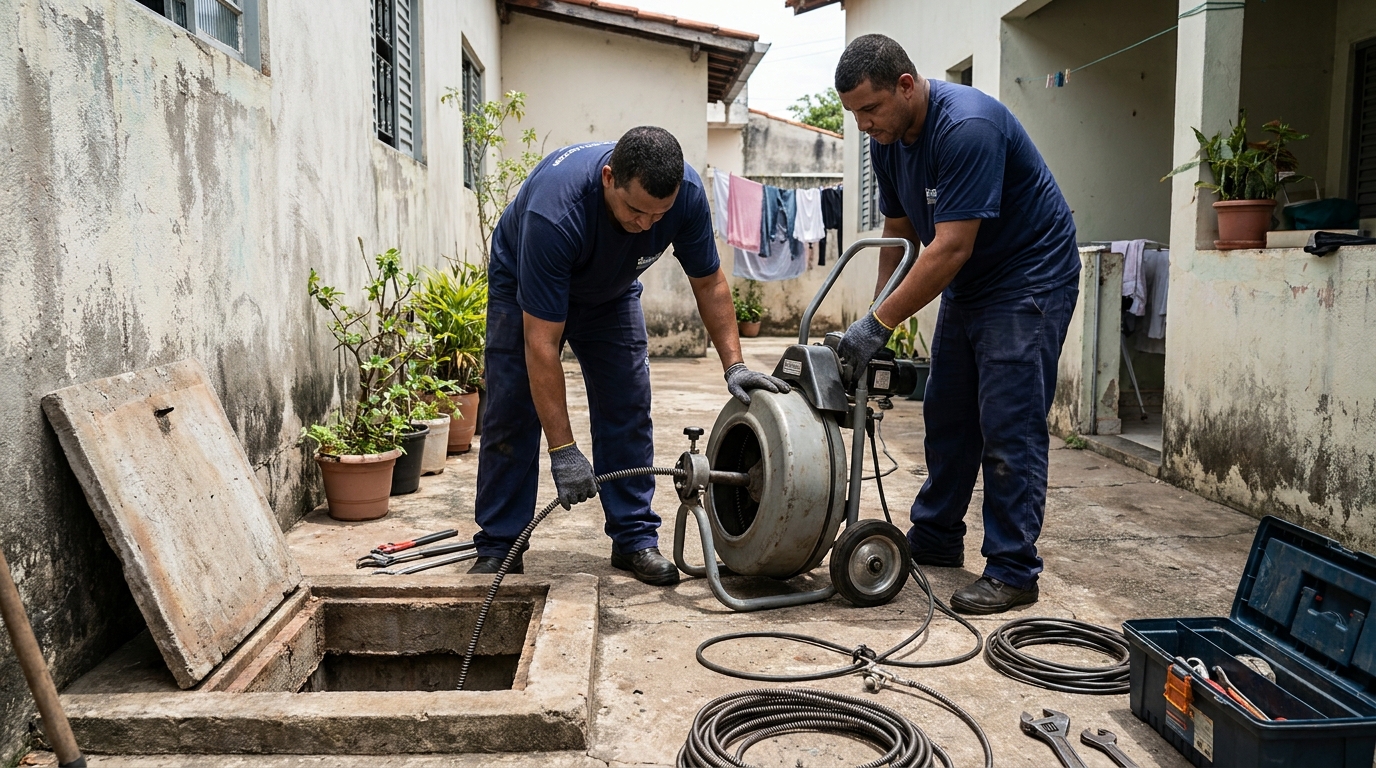 Desentupimento de Coluna Sanitária em Maceió‑AL